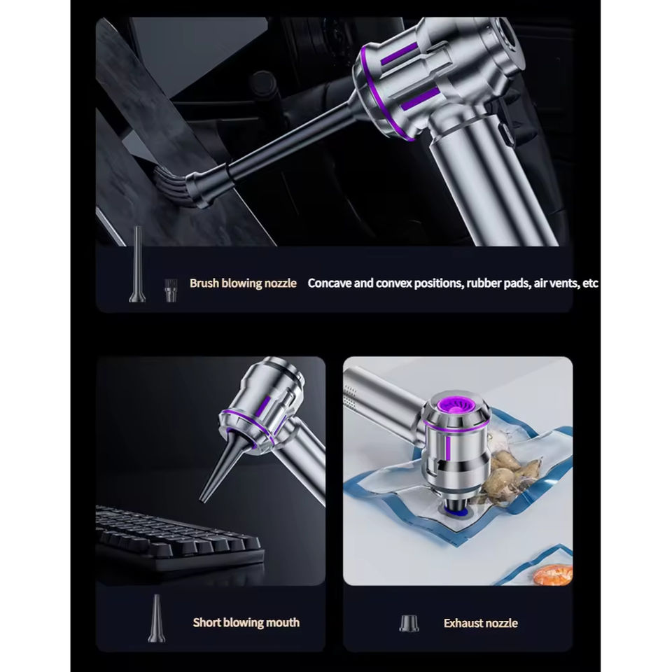 Powerful 16000Pa Suction Cordless Car Vacuum Cleaner 6000mAh Rechargeable Handheld Vacuum Cleaner for Home Office and Pet Care